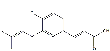 3-Prenyl-4-methoxycinnamic acid Struktur