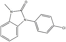 1-(4-Chlorophenyl)-3-methyl-1H-benzimidazol-2-one Struktur