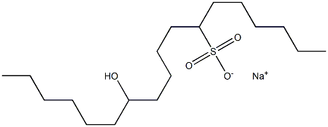 12-Hydroxyoctadecane-7-sulfonic acid sodium salt Struktur