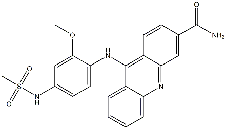 N-[4-[(3-Carbamoyl-9-acridinyl)amino]-3-methoxyphenyl]methanesulfonamide Struktur