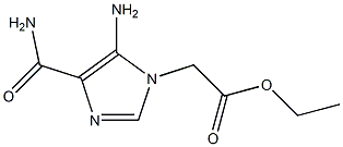 2-(5-Amino-4-carbamoyl-1H-imidazol-1-yl)acetic acid ethyl ester Struktur