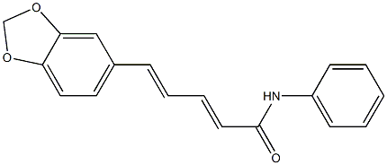 5-(3,4-Methylenebisoxyphenyl)-N-phenyl-2,4-pentadienamide Struktur