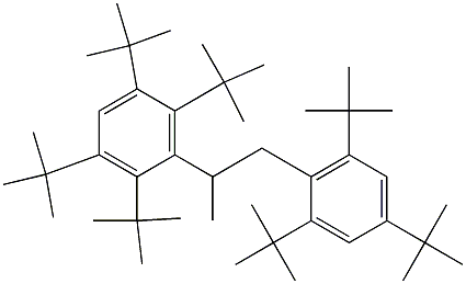 2-(2,3,5,6-Tetra-tert-butylphenyl)-1-(2,4,6-tri-tert-butylphenyl)propane Struktur