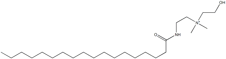 2-Hydroxy-N,N-dimethyl-N-[2-[(1-oxooctadecyl)amino]ethyl]ethanaminium Struktur