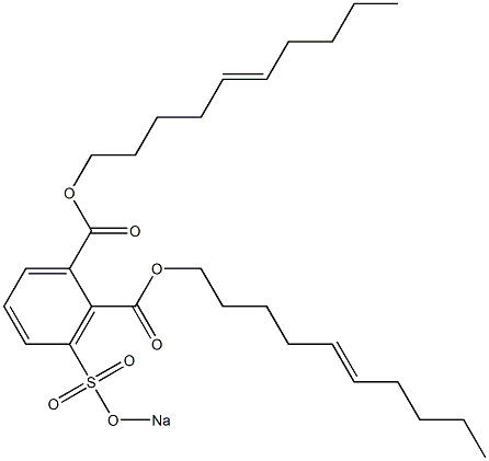 3-(Sodiosulfo)phthalic acid di(5-decenyl) ester Struktur