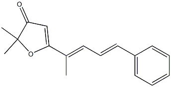 2,2-Dimethyl-5-[(1E,3E)-1-methyl-4-phenyl-1,3-butadienyl]furan-3(2H)-one Struktur