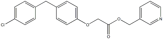 2-[4-(4-Chlorobenzyl)phenoxy]acetic acid 3-pyridinylmethyl ester Struktur