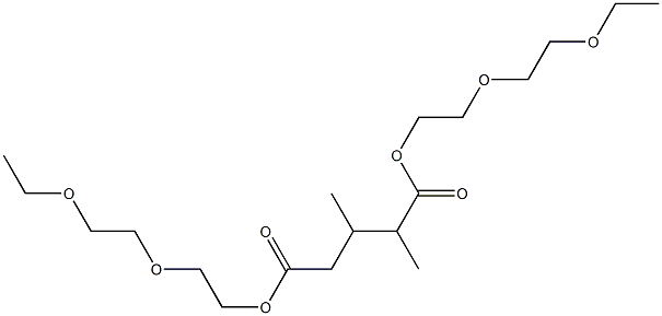 2,3-Dimethylglutaric acid bis[2-(2-ethoxyethoxy)ethyl] ester Struktur