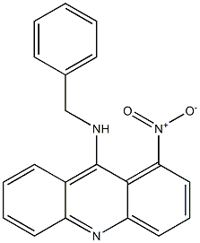 9-(Benzylamino)-1-nitroacridine Struktur