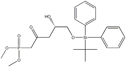 (S)-5-(tert-Butyldiphenylsilyloxy)-4-hydroxy-2-oxopentylphosphonic acid dimethyl ester Struktur