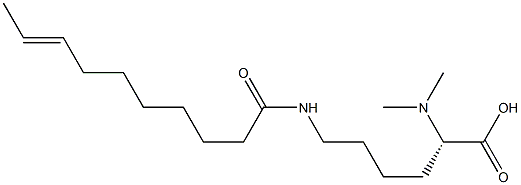 N6-(8-Decenoyl)-N2,N2-dimethyllysine Struktur