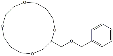 2-Benzyloxymethyl-1,4,8,11-tetraoxacyclotetradecane Struktur