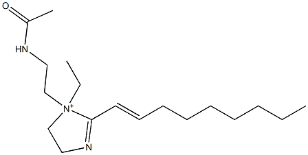 1-[2-(Acetylamino)ethyl]-1-ethyl-2-(1-nonenyl)-2-imidazoline-1-ium Struktur