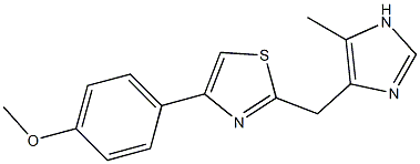 4-(4-Methoxyphenyl)-2-(5-methyl-1H-imidazol-4-ylmethyl)thiazole Struktur