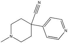 1-Methyl-4-(4-pyridyl)piperidine-4-carbonitrile Struktur