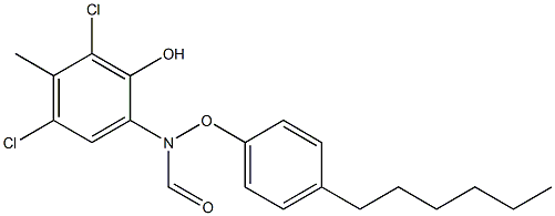 2-(4-Hexylphenoxyformylamino)-4,6-dichloro-5-methylphenol Struktur