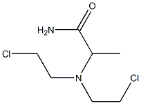 2-[Bis(2-chloroethyl)amino]propionamide Struktur