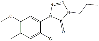 1-(2-Chloro-4-methyl-5-methoxyphenyl)-4-propyl-1H-tetrazol-5(4H)-one Struktur