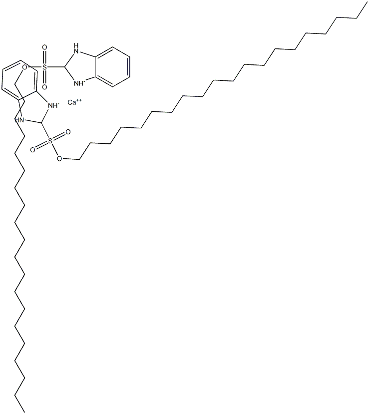 Bis(2,3-dihydro-2-icosyl-1H-benzimidazole-2-sulfonic acid)calcium salt Struktur