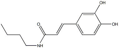 (E)-N-Butyl-3-(3,4-dihydroxyphenyl)propenamide Struktur