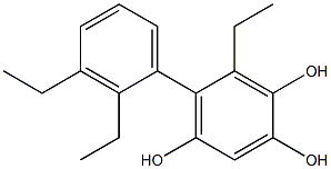 6-Ethyl-5-(2,3-diethylphenyl)benzene-1,2,4-triol Struktur