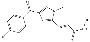 (E)-3-[1-Methyl-4-(4-chlorobenzoyl)-1H-pyrrol-2-yl]-2-propenehydroxamic acid Struktur