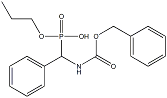 (Benzyloxycarbonylamino)(phenyl)methylphosphonic acid propyl ester Struktur