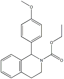 1-(4-Methoxyphenyl)-1,2,3,4-tetrahydroisoquinoline-2-carboxylic acid ethyl ester Struktur