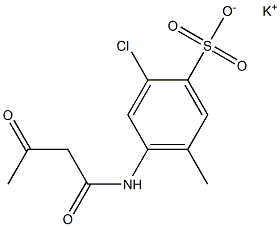 4-(Acetoacetylamino)-2-chloro-5-methylbenzenesulfonic acid potassium salt Struktur