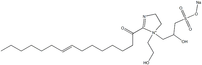 1-(2-Hydroxyethyl)-1-[2-hydroxy-3-(sodiooxysulfonyl)propyl]-2-(8-pentadecenoyl)-2-imidazoline-1-ium Struktur