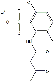 2-(Acetoacetylamino)-6-chloro-3-methylbenzenesulfonic acid lithium salt Struktur