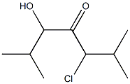 3-Chloro-5-hydroxy-2,6-dimethyl-4-heptanone Struktur