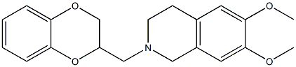 1,2,3,4-Tetrahydro-6,7-dimethoxy-2-[[(2,3-dihydro-1,4-benzodioxin)-2-yl]methyl]isoquinoline Struktur