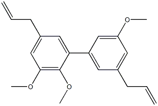 2',3,3'-Trimethoxy-5,5'-di(2-propenyl)-1,1'-biphenyl Struktur