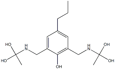 2,6-Bis[[(1,1-dihydroxyethyl)amino]methyl]-4-propylphenol Struktur