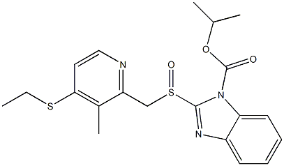 2-[[(4-Ethylthio-3-methyl-2-pyridinyl)methyl]sulfinyl]-1H-benzimidazole-1-carboxylic acid isopropyl ester Struktur