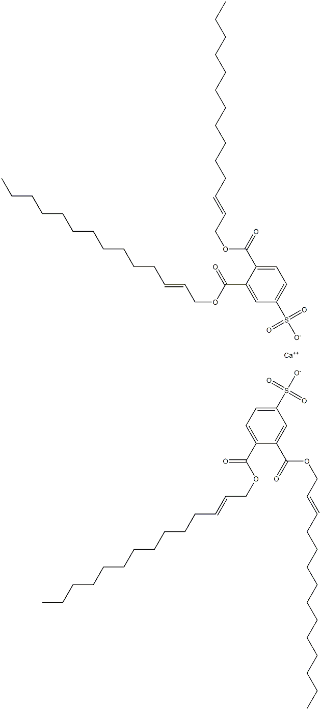 Bis[3,4-di(2-tetradecenyloxycarbonyl)benzenesulfonic acid]calcium salt Struktur