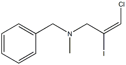 (E)-N-Benzyl-3-chloro-2-iodo-N-methyl-2-propen-1-amine Struktur