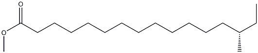 [S,(+)]-14-Methylhexadecanoic acid methyl ester Struktur