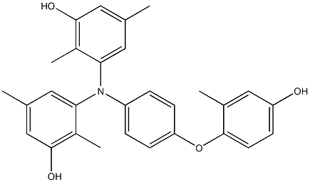 N,N-Bis(3-hydroxy-2,5-dimethylphenyl)-4-(4-hydroxy-2-methylphenoxy)benzenamine Struktur