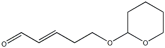 (2E)-5-[(Tetrahydro-2H-pyran)-2-yloxy]-2-pentenal Struktur