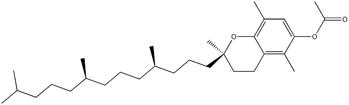 (2R)-3,4-Dihydro-2,5,8-trimethyl-2-[(4R,8R)-4,8,12-trimethyltridecyl]-2H-1-benzopyran-6-ol acetate Struktur