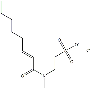 N-(2-Octenoyl)-N-methyltaurine potassium salt Struktur