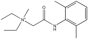 2-[(2,6-Dimethylphenyl)amino]-N,N-diethyl-N-methyl-2-oxoethanaminium Struktur