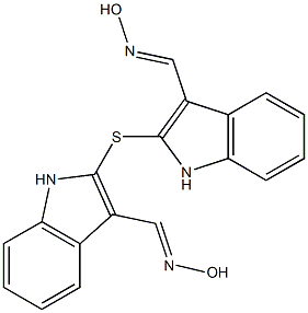 2,2'-Thiobis(1H-indole-3-carbaldehyde oxime) Struktur