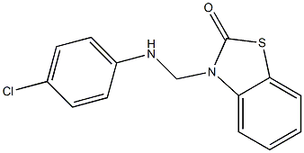 3-[(4-Chlorophenylamino)methyl]benzothiazol-2(3H)-one Struktur