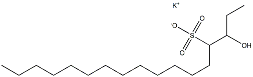 3-Hydroxyheptadecane-4-sulfonic acid potassium salt Struktur