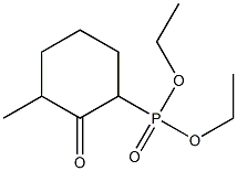 3-Methyl-2-oxocyclohexylphosphonic acid diethyl ester Struktur