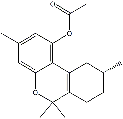 (9R)-7,8,9,10-Tetrahydro-3,6,6,9-tetramethyl-6H-dibenzo[b,d]pyran-1-ol acetate Struktur