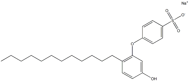 3'-Hydroxy-6'-dodecyl[oxybisbenzene]-4-sulfonic acid sodium salt Struktur